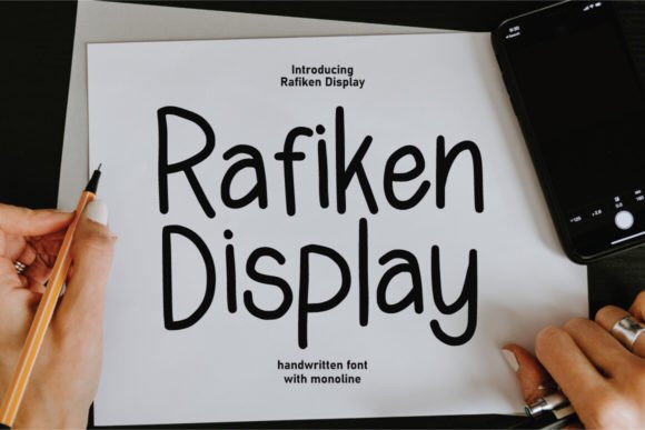 Rafiken Display: A Playfully Nostalgic Typeface for Modern Projects
